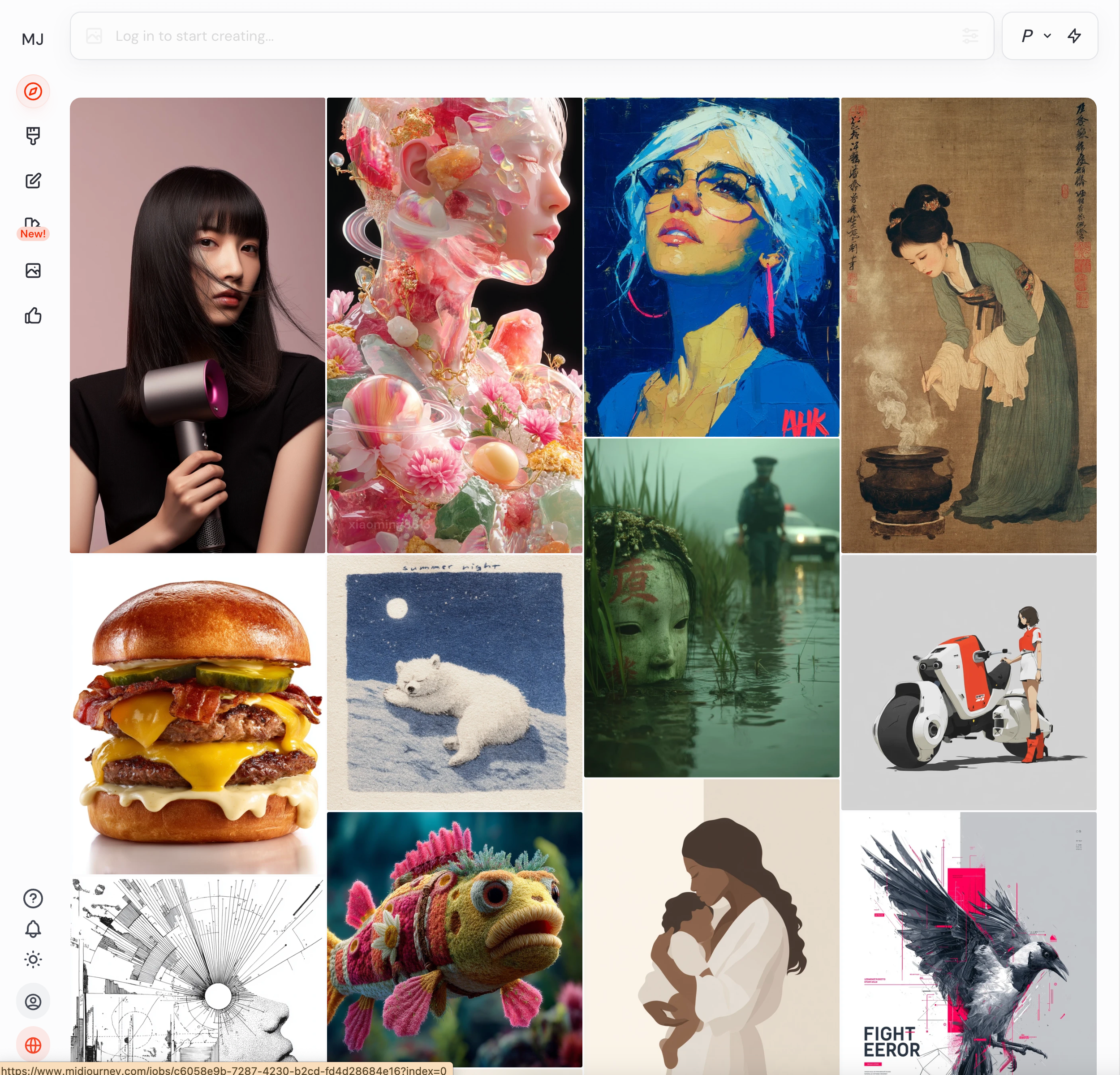 Midjourney's Discovery Board